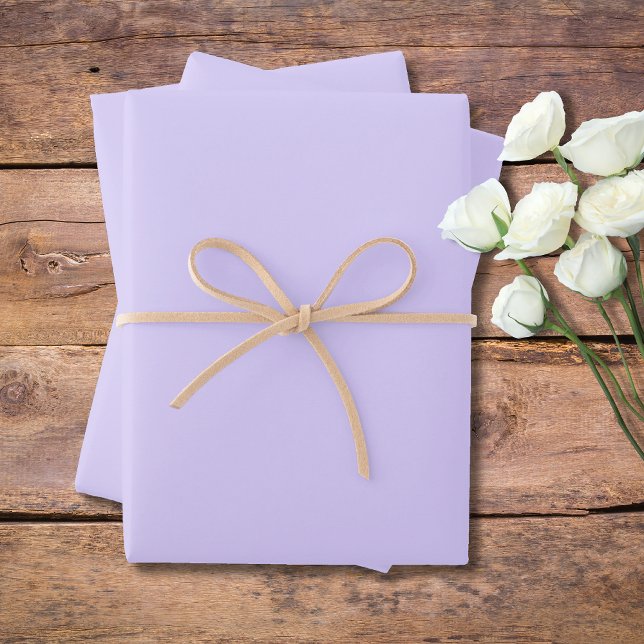 Feuille De Papier Cadeau Pastel Lilac couleur solide | Classique | Élégant (Créateur téléchargé)