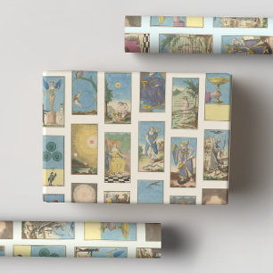Feuille De Papier Cadeau Pastel Vintage Tarot Card