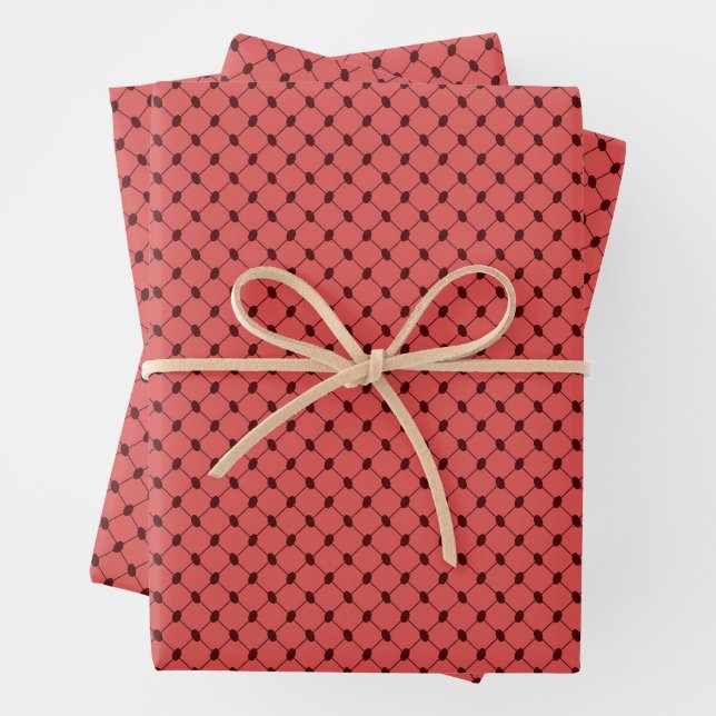 Feuille De Papier Cadeau Pastèque rose esthétique Kuffiyeh Kufiya Keffiyeh (En situation)