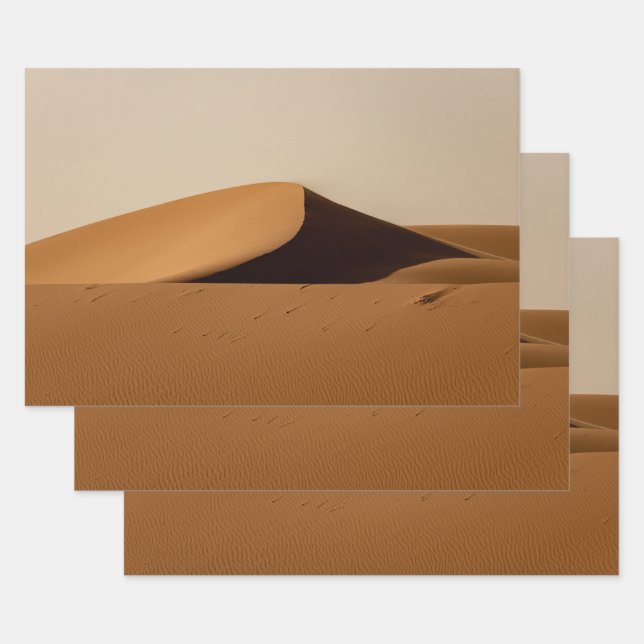 Feuille De Papier Cadeau Paysage du désert des dunes de sable (Lot)
