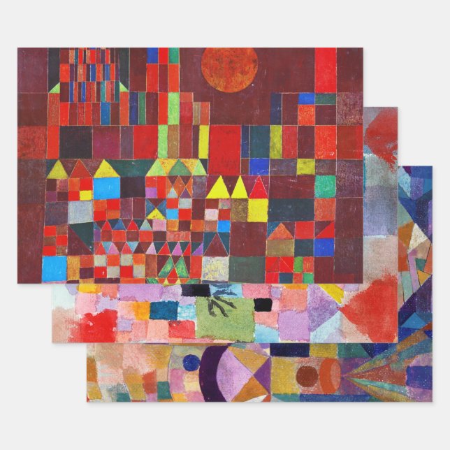 Feuille De Papier Cadeau Paysage Paul Klee (Lot)