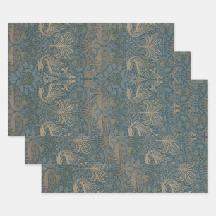 Feuille De Papier Cadeau Peacock et Dragon par William Morris