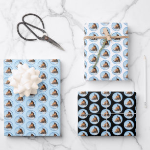 Feuille De Papier Cadeau Peinture Basenji - Belle Art Original