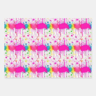 Feuille De Papier Cadeau Peinture colorée