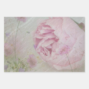 Feuille De Papier Cadeau Peony et Fleur sauvage
