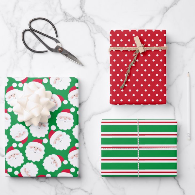 Feuille De Papier Cadeau Père Noël (Recto)
