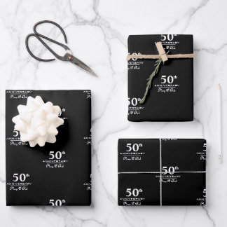 Feuille De Papier Cadeau Personnalisé Anniversaire moderne design minimalis