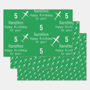 Feuille De Papier Cadeau Personnalisé Joyeux Anniversaire Avion Irlandais V