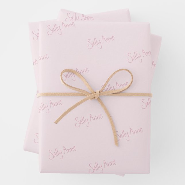 Feuille De Papier Cadeau Personnaliser avec votre nom (En situation)
