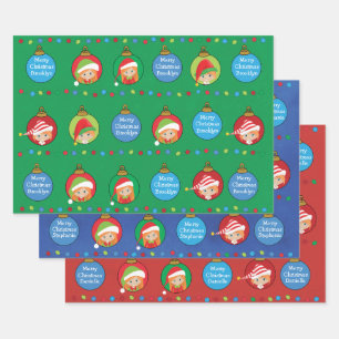 Feuille De Papier Cadeau Personnaliser Red Hair Girl Elf