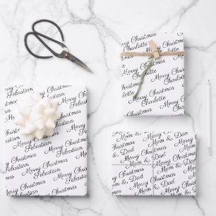 Feuille De Papier Cadeau Personnalisez votre propre typographie