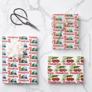 Feuille De Papier Cadeau petit garçon Carrelage de Noël