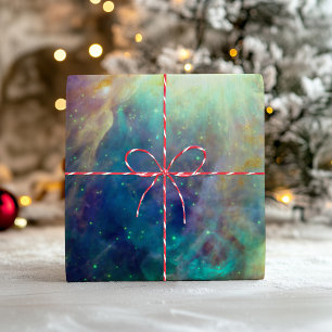 Feuille De Papier Cadeau Photo céleste de la nébuleuse d'Orion avec superpo