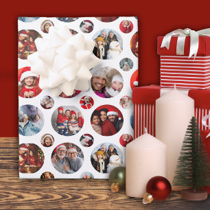 Feuille De Papier Cadeau Photo Collage Holiday