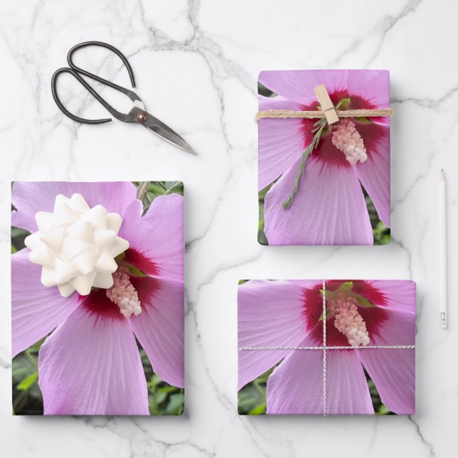 Feuille De Papier Cadeau Photo Fleur (Recto)