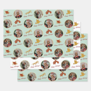 Feuille De Papier Cadeau Photo personnalisée Joyeuses fêtes