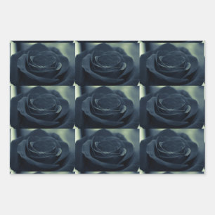 Feuille De Papier Cadeau Photo Rose noir foncé gothique Motif