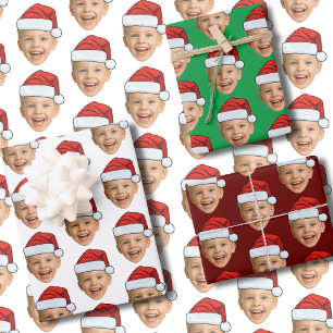 Feuille De Papier Cadeau Photo sur mesure Santa Hat Noël
