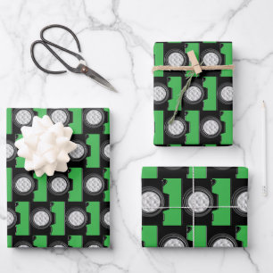 Feuille De Papier Cadeau Photographie de l'appareil photo thème vert