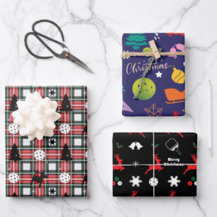 Feuille De Papier Cadeau  Pickleball 🎄 Joyeux Noël 