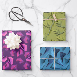 Feuille De Papier Cadeau Pièces robotiques et fleurs électriques