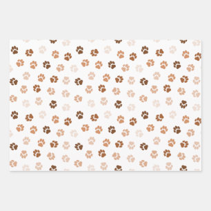Feuille De Papier Cadeau Pieds de chien