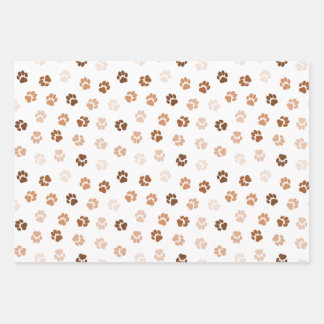 Feuille De Papier Cadeau Pieds de chien
