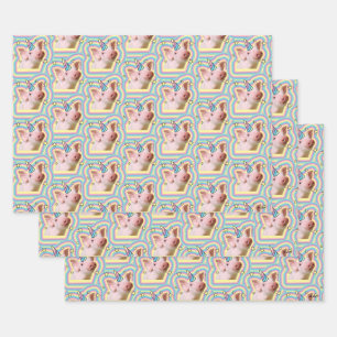 Feuille De Papier Cadeau Piglet magique Unicorn
