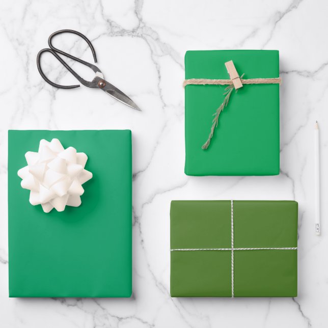 Feuille De Papier Cadeau Pigment Shamrock clair Sap Vert Tons 3 Tons (Recto)