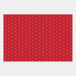 Feuille De Papier Cadeau Pin Pois Rouge, Blanc Et Noir