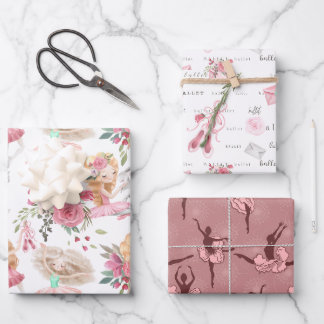 Feuille De Papier Cadeau Pink Ballet Dancer Wrapping Paper Sheets