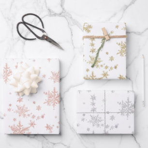 Feuille De Papier Cadeau Pink Gold Yellow Silver Flèches blanches