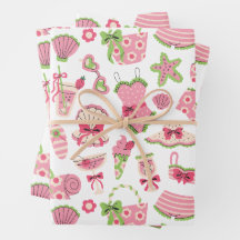Pink & Green Coquette Summer Beach Vacation
