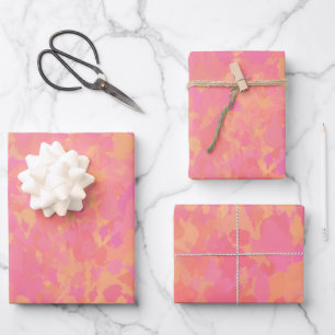 Feuille De Papier Cadeau Pink Prerogative Peint Motif Abstrait