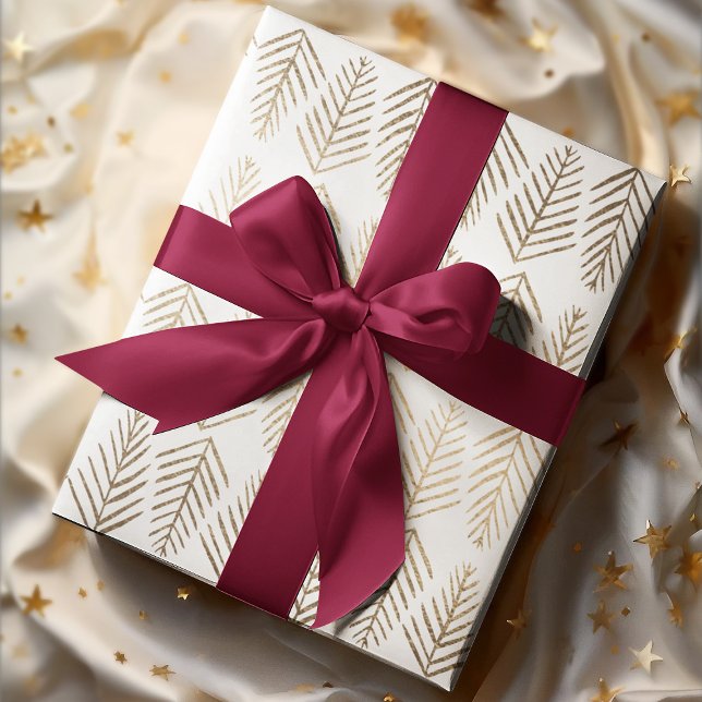 Feuille De Papier Cadeau Pins métalliques - or (Créateur téléchargé)