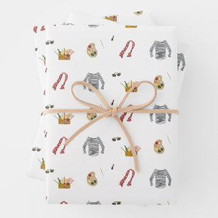 Feuille De Papier Cadeau Pique-nique artistique dans le parc