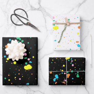 Feuille De Papier Cadeau Plaques de peinture Abstraites