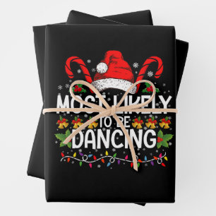 Feuille De Papier Cadeau Plus susceptible de danser en famille assortie