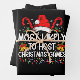 Feuille De Papier Cadeau Plus susceptible d'organiser des jeux de Noël en f