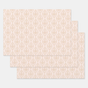 Feuille De Papier Cadeau Pocher ananas Damask