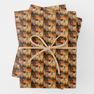 Feuille De Papier Cadeau Poing de chats siamois personnalisé
