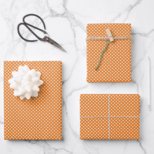 Feuille De Papier Cadeau Point blanc minuscule d'Halloween