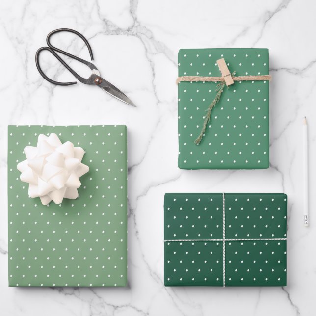 Feuille De Papier Cadeau Points mignons amusement simple vacances de Noël v (Recto)