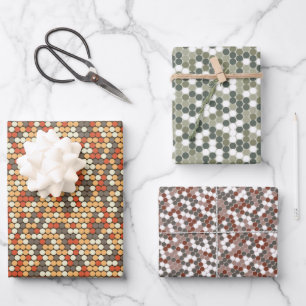 Feuille De Papier Cadeau Points rétro
