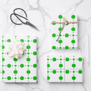 Feuille De Papier Cadeau Points verts, Motif à pois, Pois, Pointillé
