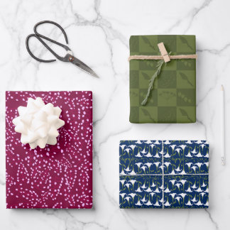 Feuille De Papier Cadeau Poison Garden | Bleu et vert