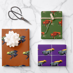 Feuille De Papier Cadeau Poison grenouilles
