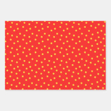 Polka jaune vert rouge