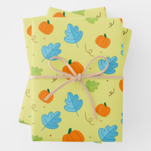 Feuille De Papier Cadeau Pompoen
