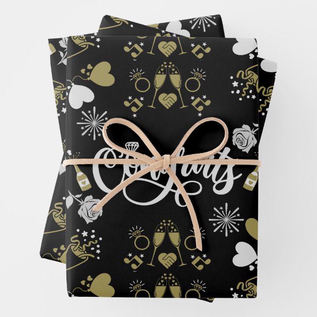 Feuille De Papier Cadeau Pop The Champagne Celebration Party (En situation)